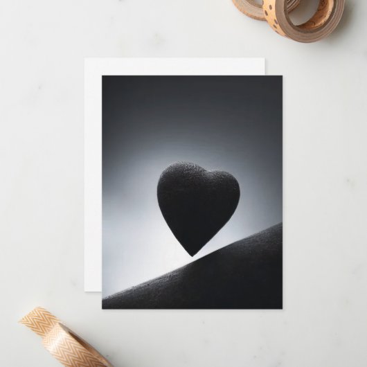 月光ハートシェイプナイトスカイ ノートカード (正面/裏面インサイチュ)