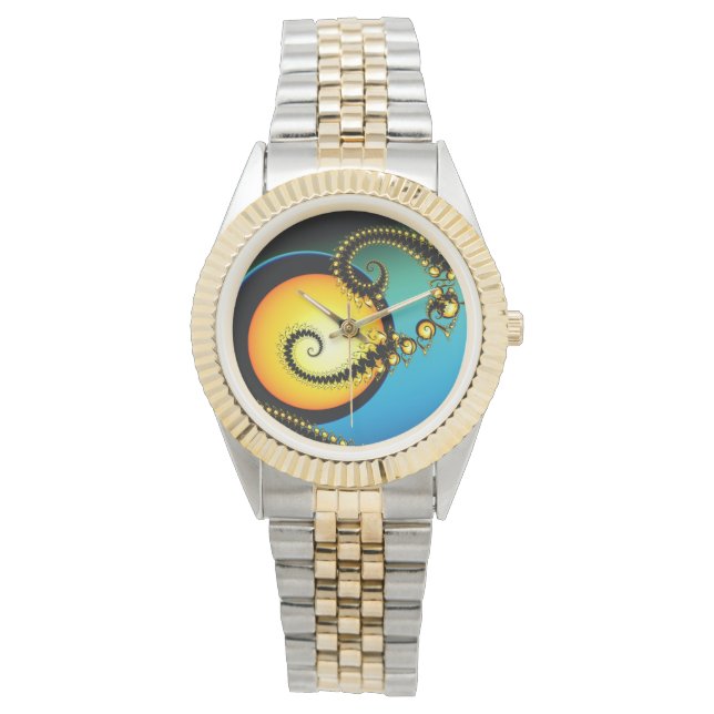 月光フラクタルアートデザイン 腕時計 (正面)