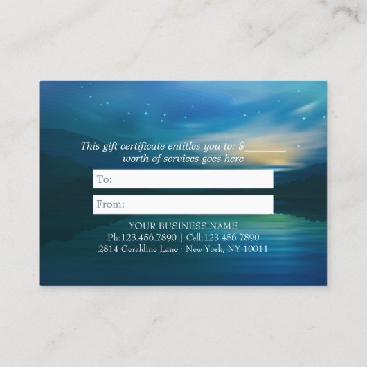 月光ヨガ瞑想三日月礼拝 割引カード (裏面)