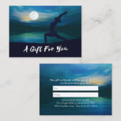 月光ヨガ瞑想三日月礼拝 割引カード (正面/裏面)