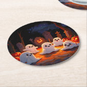 月光不気味幽霊物語 ラウンドペーパーコースター (アングル)