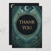 月光仮面舞踏会 エレガント サンクスカード 招待状 (正面/裏面)