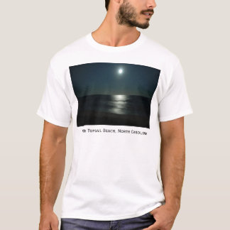 月光日曜日のTopsailの北のビーチ、ノースカロライナ Tシャツ