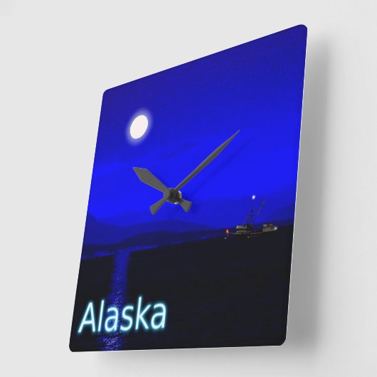 月光路 スクエア壁時計 (傾斜)