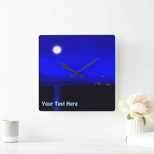 月光路 スクエア壁時計 (ホーム)