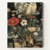 月光開花オーバー素朴チャーム ノートブック (裏面)