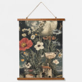 月光開花オーバー素朴チャーム 吊り下げ型タペストリー (正面)