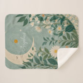 月光開花：パステルフローラと三日月 シェルパブランケット (正面(横))