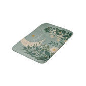 月光開花：パステルフローラと三日月 バスマット (アングル)