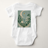 月光開花：パステルフローラと三日月 ベビーボディスーツ (裏面)