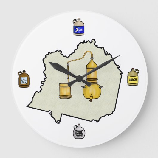 月光静止とジャグズ壁時計                ラージ壁時計 (正面)