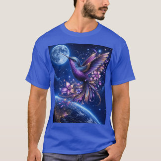 月光領域の天体ハチドリ Tシャツ