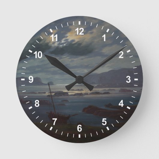 月光1823-24年の北海 ラウンド壁時計 (正面)