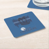 月光-くねり、オレゴンのくま スクエアペーパーコースター (アングル)