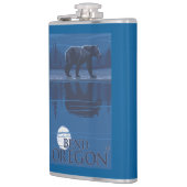 月光-くねり、オレゴンのくま フラスク (左)