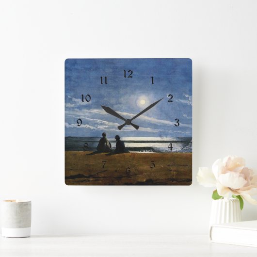 月光 スクエア壁時計 (ホーム)