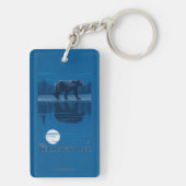 月光-西のイエローストーン、モンタナのくま キーホルダー (裏面)