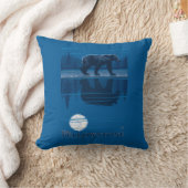 月光-西のイエローストーン、モンタナのくま クッション (ブランケット)