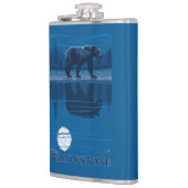 月光-西のイエローストーン、モンタナのくま フラスク (左)