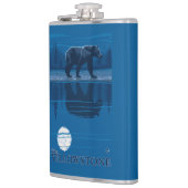 月光-西のイエローストーン、モンタナのくま フラスク (左)