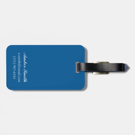 月光-西のイエローストーン、モンタナのくま ラゲッジタグ (裏面横)