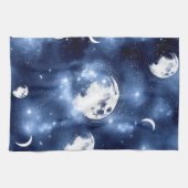 月光 | Moon Phases in Sky Clouds キッチンタオル (横)