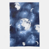 月光 | Moon Phases in Sky Clouds キッチンタオル (縦)