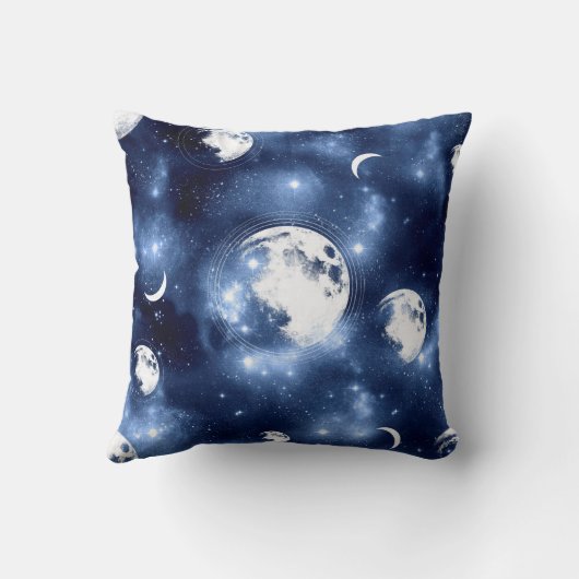 月光 | Moon Phases in Sky Clouds クッション (裏面)