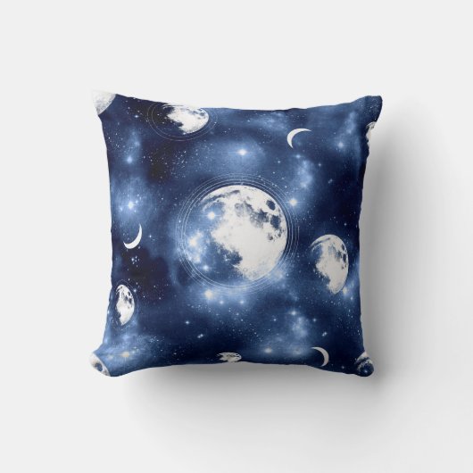 月光 | Moon Phases in Sky Clouds クッション (正面)