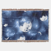 月光 | Moon Phases in Sky Clouds スローブランケット (正面)