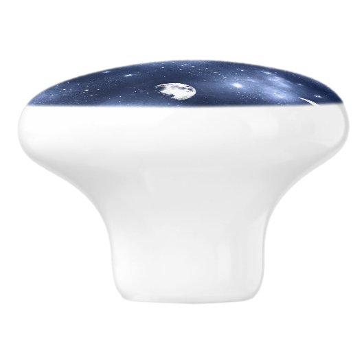 月光 | Moon Phases in Sky Clouds セラミックノブ (側面)
