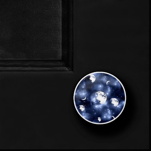月光 | Moon Phases in Sky Clouds セラミックノブ