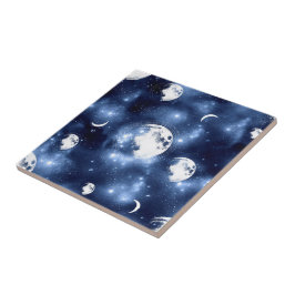 月光 | Moon Phases in Sky Clouds タイル