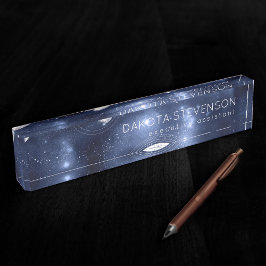 月光 | Moon Phases in Sky Clouds デスクネームプレート