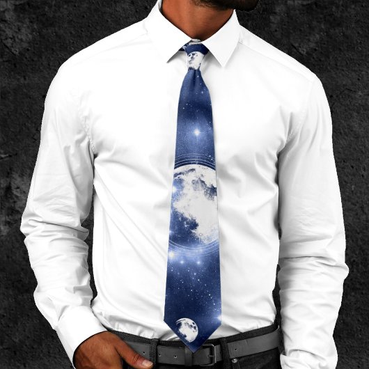 月光 | Moon Phases in Sky Clouds ネクタイ