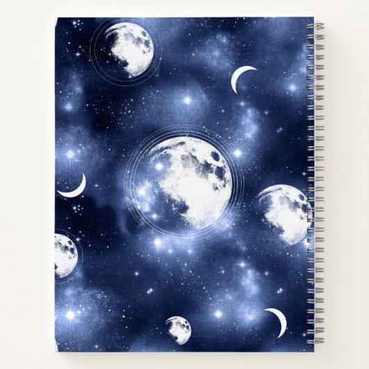 月光 | Moon Phases in Sky Clouds ノートブック (裏面)