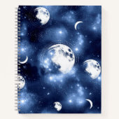 月光 | Moon Phases in Sky Clouds ノートブック (正面)