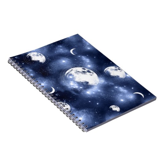 月光 | Moon Phases in Sky Clouds ノートブック (右側)