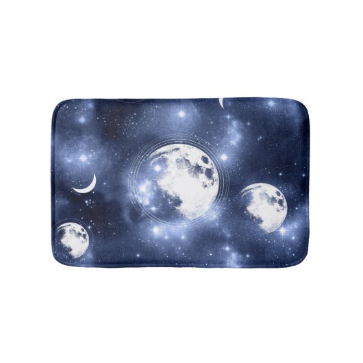 月光 | Moon Phases in Sky Clouds バスマット (正面)