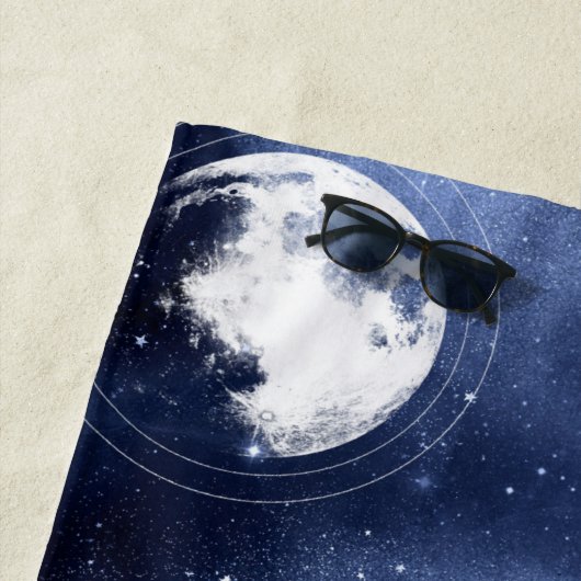 月光 | Moon Phases in Sky Clouds ビーチタオル (インサイチュ)