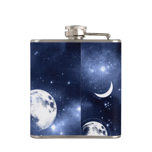 月光 | Moon Phases in Sky Clouds フラスク (裏面)