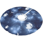 月光 | Moon Phases in Sky Clouds ブラッシュドポリエステルツリースカート (アングル)