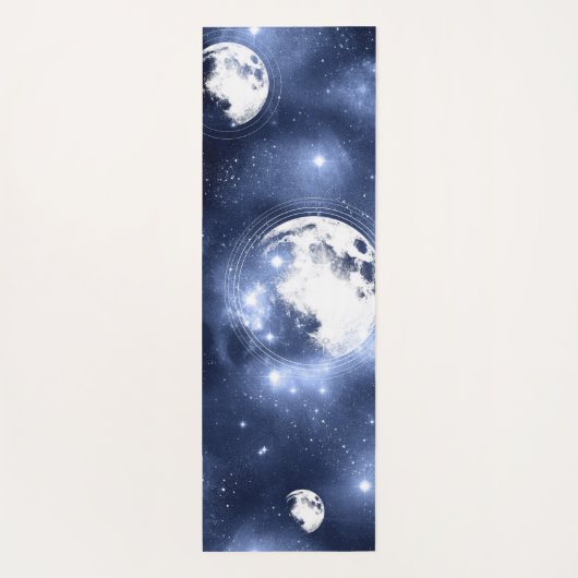 月光 | Moon Phases in Sky Clouds ヨガマット (裏面)