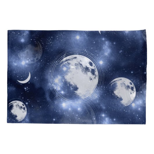 月光 | Moon Phases in Sky Clouds 枕カバー (裏面)