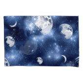 月光 | Moon Phases in Sky Clouds 枕カバー (正面)