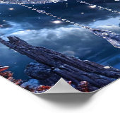 月凍ってい芸術 ポスター (角)