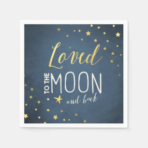 月刊紙ナプキン·ベイビー·シャワースターズ金ゴールド スタンダードカクテルナプキン