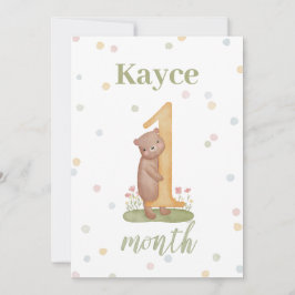 月別マイルストーンベビーカード 招待状