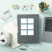 月単位の青いカレンダー シール (iPadカバー)