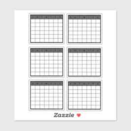 月単位カレンダー シール